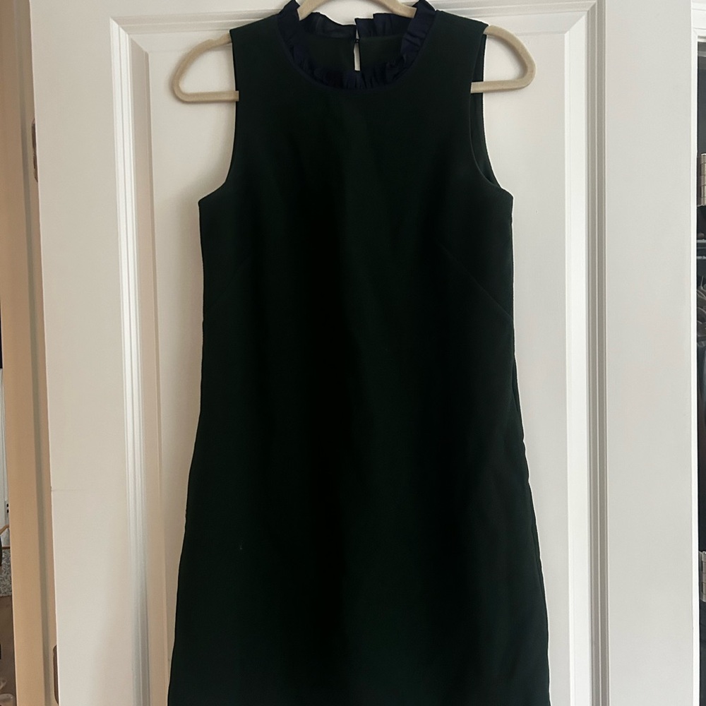 J. Crew Green Sleeveless Mini Dress